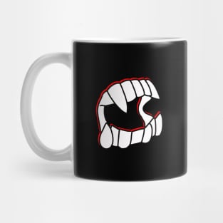 Plastic Vampire Fangs Mug